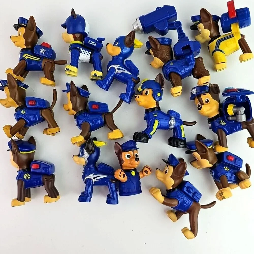 Paw Patrol Chase Figure Lot Police Dog Mixed Versions 15 Pieces Preowned Toys